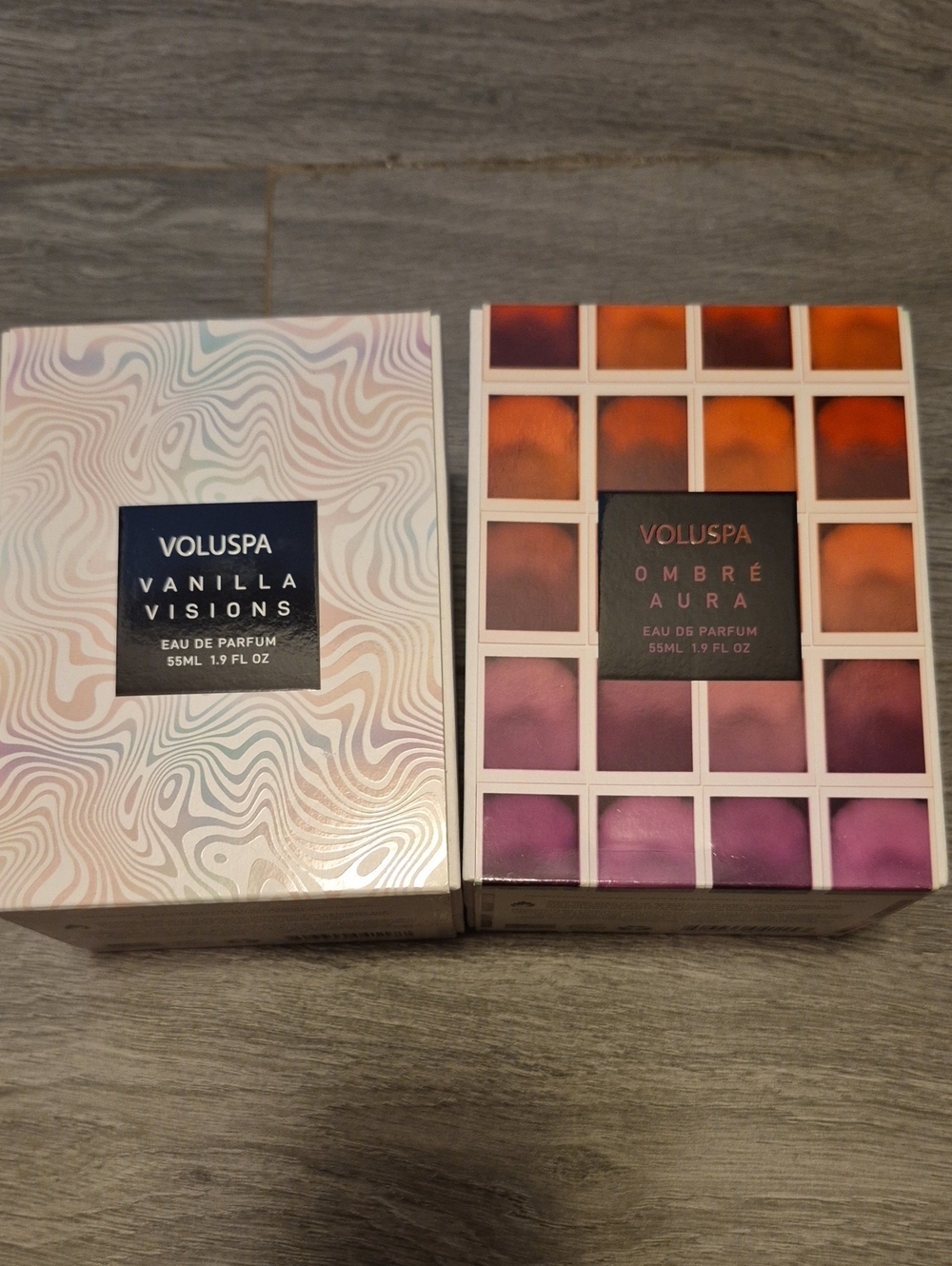 Voluspa Ombré Aura & Vanilla Visions — Full Size Perfumes New